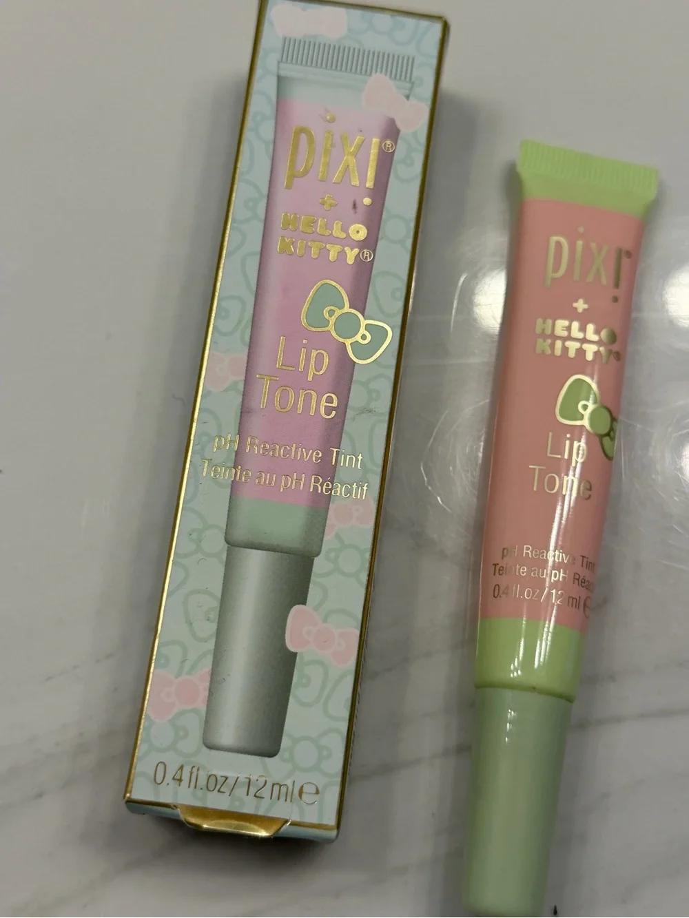 Pixi Hello Kitty Lip Tone — Soft Pink with Mint Cap